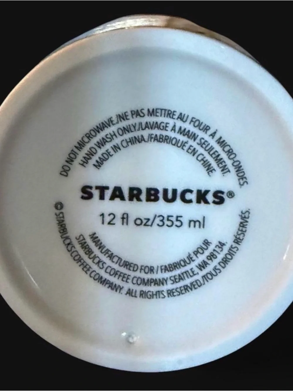 New Starbucks Las Vegas Showgirls 12oz Black Ceramic Tumbler
